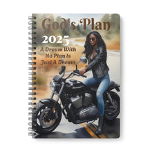 Load image into Gallery viewer, God&#39;s Plan Motorcycle Wirobound Notebook - A5 Journal for Adventurers