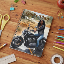 Load image into Gallery viewer, God&#39;s Plan Motorcycle Wirobound Notebook - A5 Journal for Adventurers