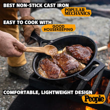 Load image into Gallery viewer, Stargazer 12-Inch Cast Iron Skillet | Made in USA, Seasoned, Even Heat Distribution, Lightweight, Easy to Clean, Smooth Nonstick