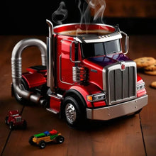 Load image into Gallery viewer, Handcrafted Truck Coffee Mug 11 Ounces Semi-trailer Shaped Unique Gift For Coffee And Truck Lovers Truck Driver Gifts