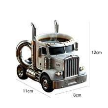 Load image into Gallery viewer, Handcrafted Truck Coffee Mug 11 Ounces Semi-trailer Shaped Unique Gift For Coffee And Truck Lovers Truck Driver Gifts