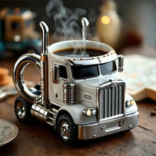 Load image into Gallery viewer, Handcrafted Truck Coffee Mug 11 Ounces Semi-trailer Shaped Unique Gift For Coffee And Truck Lovers Truck Driver Gifts