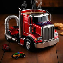 Load image into Gallery viewer, Handcrafted Truck Coffee Mug 11 Ounces Semi-trailer Shaped Unique Gift For Coffee And Truck Lovers Truck Driver Gifts
