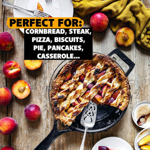 Stargazer 12-Inch Cast Iron Skillet | Made in USA, Seasoned, Even Heat Distribution, Lightweight, Easy to Clean, Smooth Nonstick