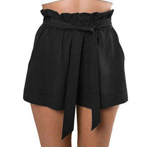 Women Casual Loose Shorts Hot Pants Summer Bow Beach High Waist Short Trousers