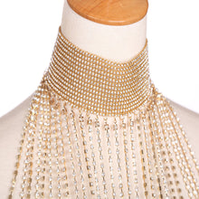 Load image into Gallery viewer, Women Sexy Rhinestone Tassels Body Chain Necklace Nightclub Party Beach Jewelry