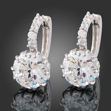 Load image into Gallery viewer, Women Dazzling Crystal Zircon Leverback Bridal Wedding Party Jewelry Earrings