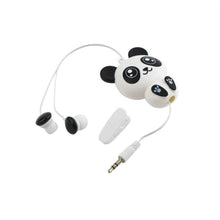 Load image into Gallery viewer, Wired Earphones Cartoon Panda Retractable Handsfree Headphone In-Ear Earbuds