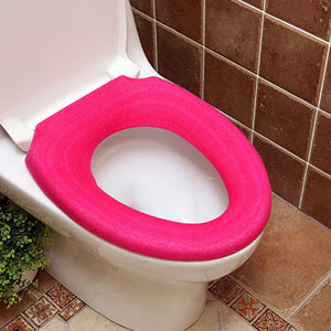 Warmer Washable O-shaped Flush Pads Toilet Seat Cover Home Bathroom Decoration