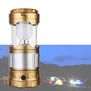 USB Rechargeable Solar Charger LED Flashlight Camping Lantern Portable Tent Lamp