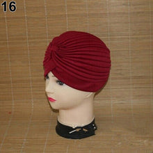 Load image into Gallery viewer, Women Stretchy Hat Turban Head Wrap Band Chemo Bandana Hijab Pleated Indian Cap