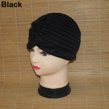 Load image into Gallery viewer, Women&#39;s Stretchy Turban Head Wrap Band Chemo Bandana Hijab Pleated Indian Cap
