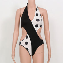 Load image into Gallery viewer, Women Summer Sexy Dot Print Cross Bikini One Pieces Swimsuit Slim Swimwear