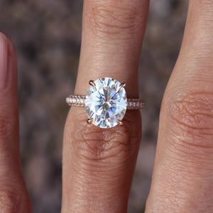 Luxury Oval Shape Rhinestone Women Finger Ring Wedding Engagement Jewelry Gift