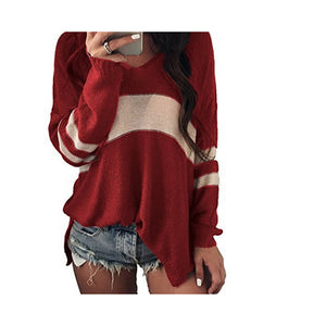 Women's Weekend Solid Colored Long Sleeve Regular Pullover Red / Beige / Khaki XL / XXL / XXXL