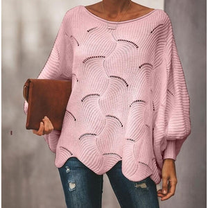 Women's Solid Colored Long Sleeve Pullover, Scoop Neck Blushing Pink / Gray / Yellow XL / XXL / XXXL
