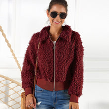 Load image into Gallery viewer, Sweater Life Faux Fur Coat, Solid Colored Turndown Long Sleeve Faux Fur Wine / Blushing Pink / Khaki