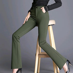 Women's Plus Size Casual / Daily Chinos Pants - Solid Colored Black Army Green Navy Blue S M L