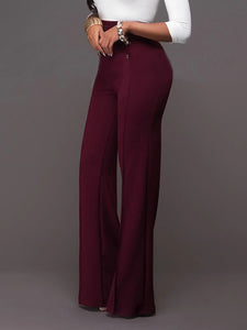 Formal Affair  Bootcut / Wide Leg Pants Black Fuchsia Wine L XL XXL