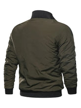 Load image into Gallery viewer, Vintage Military Jacket,  Stand Collar  Long Sleeve  Black / Army Green / Blue
