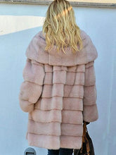 Load image into Gallery viewer, Regal Style Faux Fur Coat, Solid Colored Hooded Long Sleeve Faux Fur Black / Blushing Pink / Brown