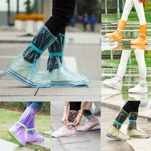 Unisex Portable Outdoors Travel Anti Slip Rain Shoes Covers Waterproof Boots