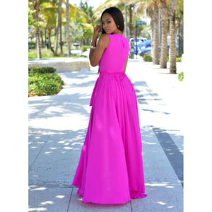 Women Summer Long Maxi Boho Deep V-Neck Evening Party Beach Slit Dress Sundress