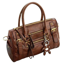 Load image into Gallery viewer, Women&#39;s Fashion Faux Leather Shoulder Bag Rivet Bear Decor Handbag Crossbody Bag