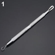 Load image into Gallery viewer, Non-Slip Stainless Steel Pimple Popper Acne Blackhead Removal Needle Tool Silver