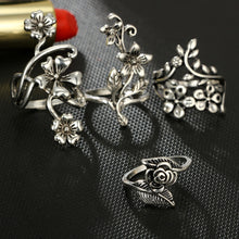 Load image into Gallery viewer, Vintage Flowers Vines Leaves Finger Rings Set Women Charm Jewelry Decoration