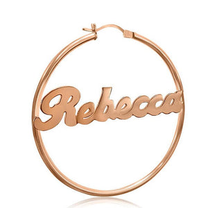 Customize This Hoop Earrings Rose / Gold Earings