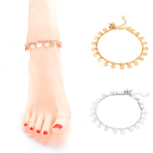 Load image into Gallery viewer, Women Fashion Boho Bell Round Charms Anklets Ankle Bracelet Chain Foot Jewelry