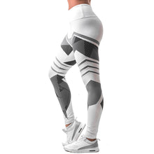 Load image into Gallery viewer, Women Fashion Geometric Print Pants Casual High Waist Fitness Sports Leggings
