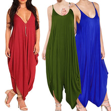 Load image into Gallery viewer, Women Summer Fashion Solid Color Harem Overall Romper Loose Casual Jumpsuit