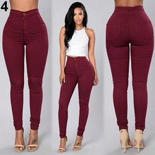 Load image into Gallery viewer, Women Pencil Stretch Casual Denim Skinny Jeans Pants High Waist Trousers