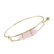 Load image into Gallery viewer, Customize This Natural Stone Alloy Bangle Women Cuff Bracelet