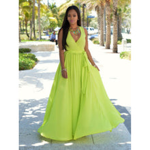 Load image into Gallery viewer, Women Summer Long Maxi Boho Deep V-Neck Evening Party Beach Slit Dress Sundress
