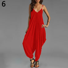 Load image into Gallery viewer, Women&#39;s Sexy Spaghetti Strap V-Neck Sleeveless Overall Long Jumpsuit Romper