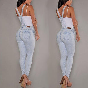 Women Sexy Slim Fit Baggy Loose Jeans Denim Overalls Pants Jumpsuit Rompers
