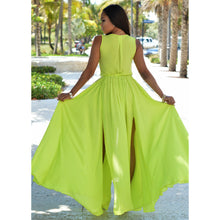 Load image into Gallery viewer, Women Summer Long Maxi Boho Deep V-Neck Evening Party Beach Slit Dress Sundress