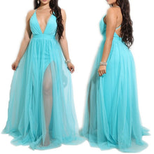 Load image into Gallery viewer, Women&#39;s Sexy V-Neck Backless Summer Long Maxi Dress Evening Party Prom Ball Gown