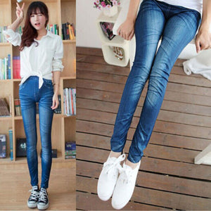 Women Fashion Sexy Slim Imitated Jeans Skinny Stretchy Jeggings Pants Leggings