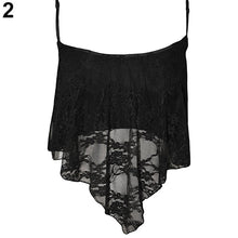 Load image into Gallery viewer, Women Summer Sexy Spaghetti Strap Crop Top Lace Floral Irregular Hem Camisole