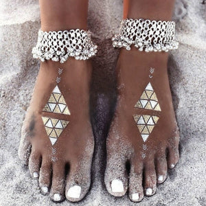 Women Sexy Vintage Anklet Chain Bell Beads Tassel Ankle Bracelet Foot Jewelry