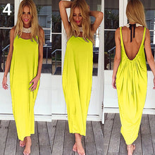 Load image into Gallery viewer, Women Summer Sexy Backless Boho Casual Party Long Maxi Beach Dress Sundress