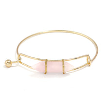 Load image into Gallery viewer, Customize This Natural Stone Alloy Bangle Women Cuff Bracelet