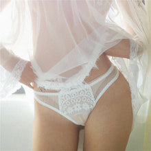 Load image into Gallery viewer, Women Sexy See-Though Off-Shoulder Underwear Dress Sleepwear Lace G-string Set