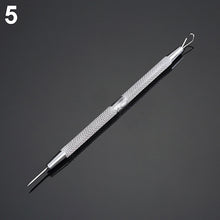 Load image into Gallery viewer, Non-Slip Stainless Steel Pimple Popper Acne Blackhead Removal Needle Tool Silver