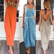 Load image into Gallery viewer, Women Summer Sexy Backless Boho Casual Party Long Maxi Beach Dress Sundress