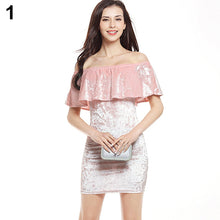 Load image into Gallery viewer, Women Casual V-Neck Asymmetry Hem Loose Half Sleeve Mini T-Shirt Dress